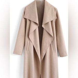 Tan Coat, Size L but fits like a Med.